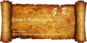Gaebl Robertina névjegykártya